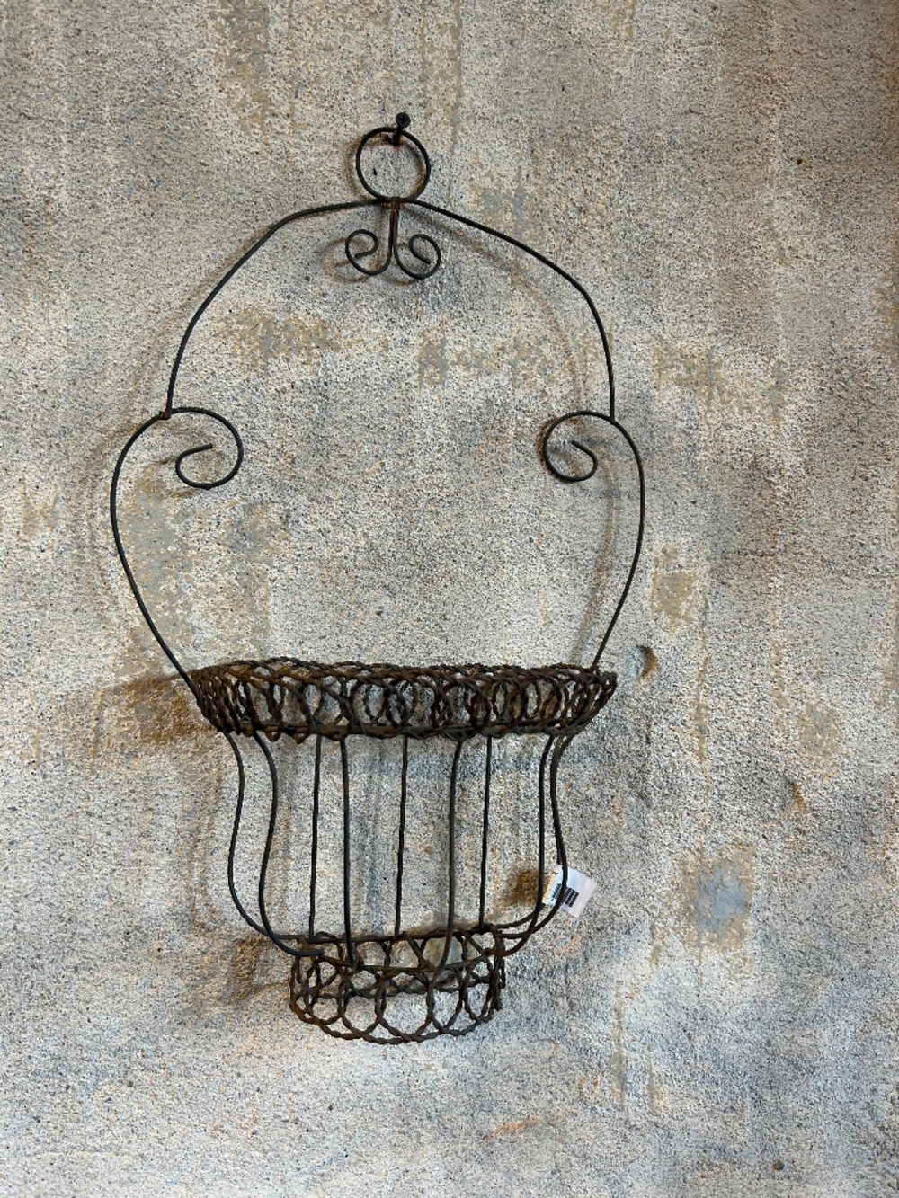 French wire wall planter basket